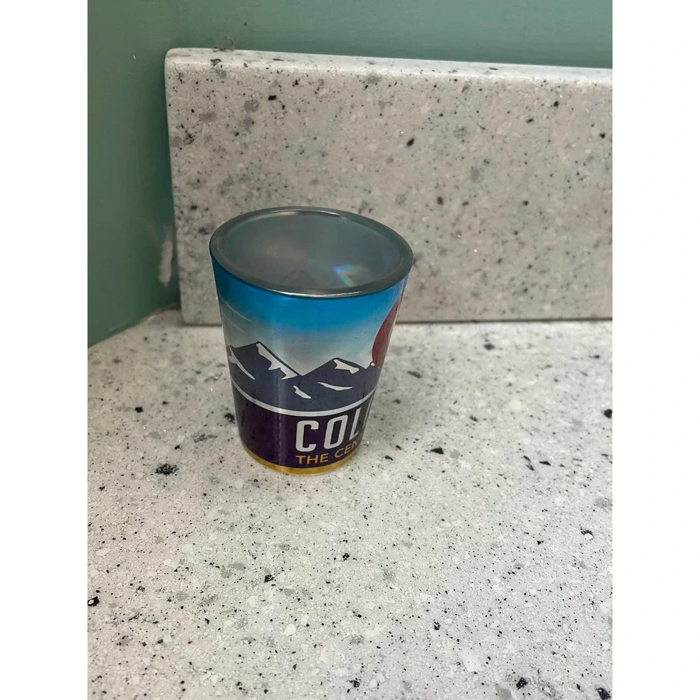 Colorado beauriful mountainous scene glass  shot glass
